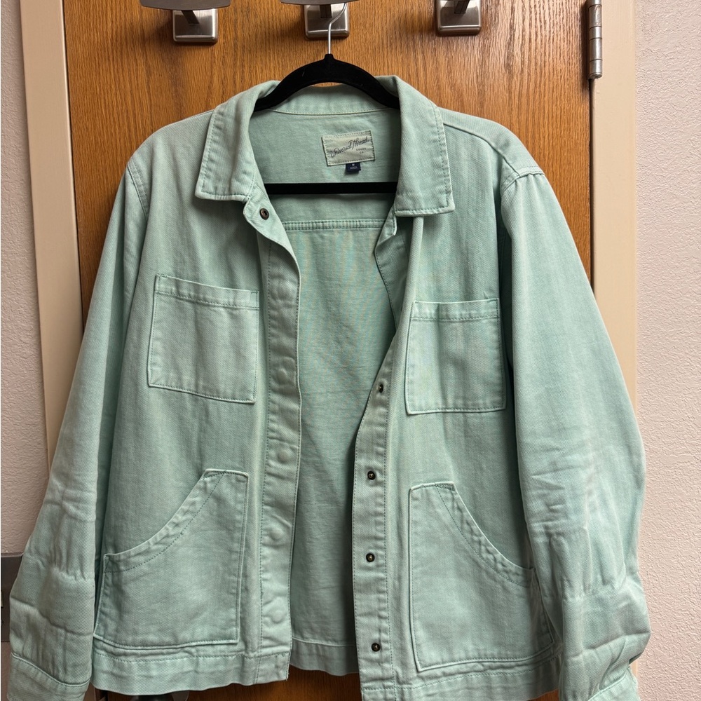 Mint Green Denim Jacket